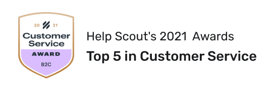 Help Scout's 2021  Awards Top 5 in Customer Service