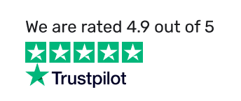 We are rated 4.9 out of 5 on Trustpilot