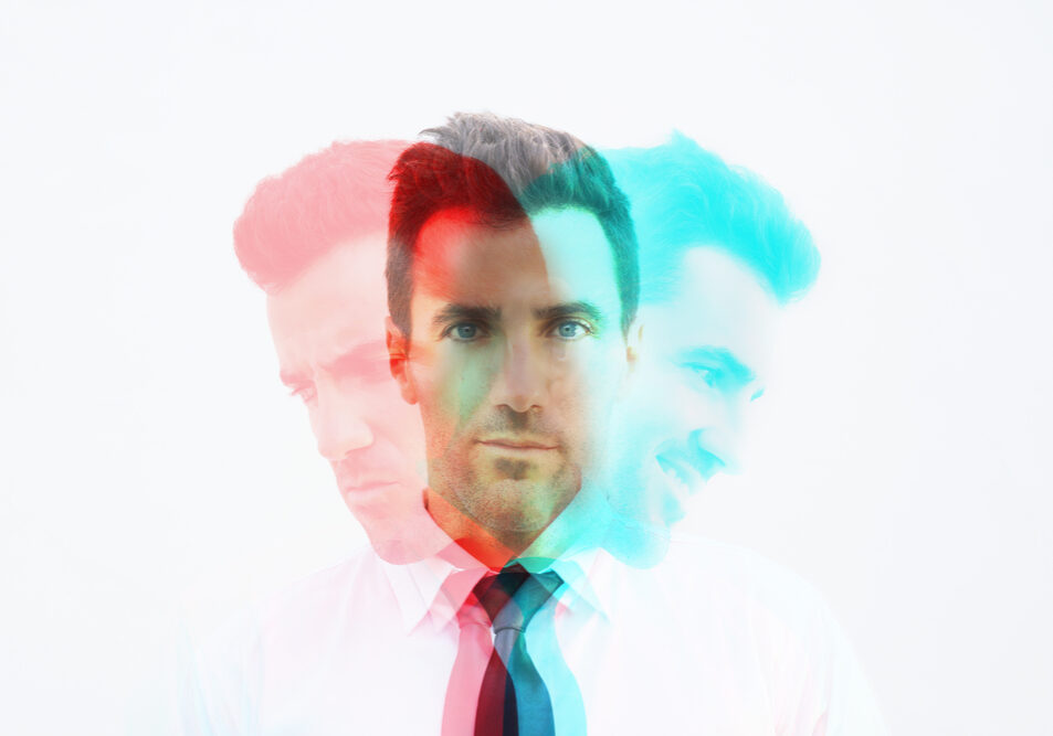 Rgb,Glitch,Effect,Of,Businessman,With,Emotion,,Mad,,Calm,And