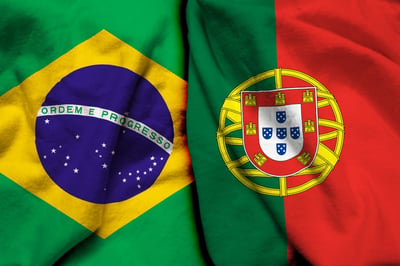portugal brazil flags