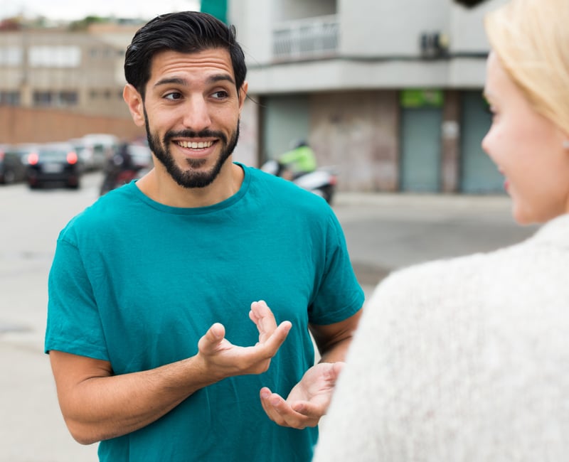 having a conversation in portuguese